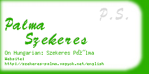 palma szekeres business card